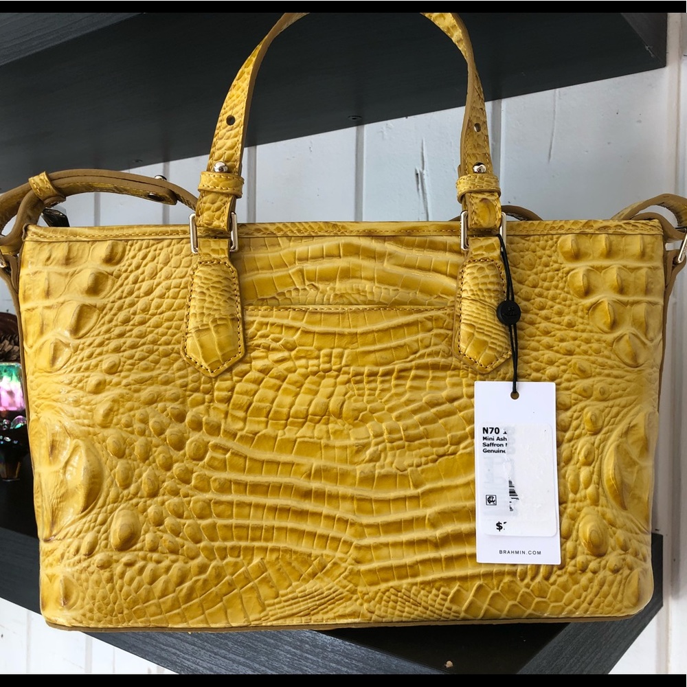 SOLD!!! NWT Brahmin Mini Asher in Saffron - Picture 3 of 7